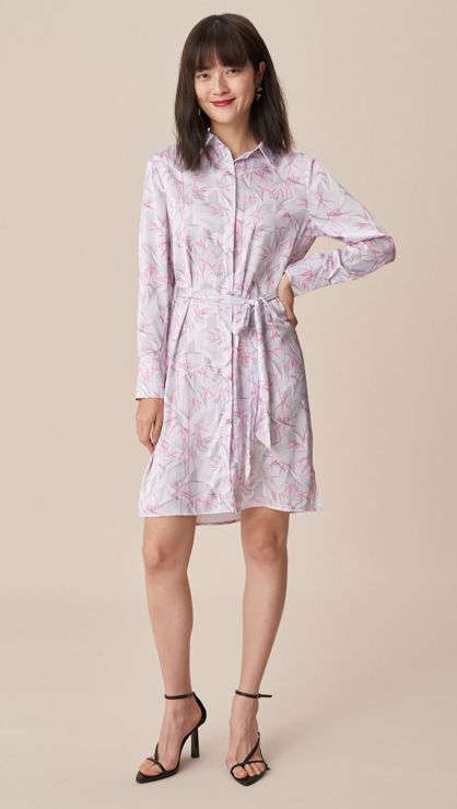 ELECTRIC BAMBOO Printed Shirt Dress